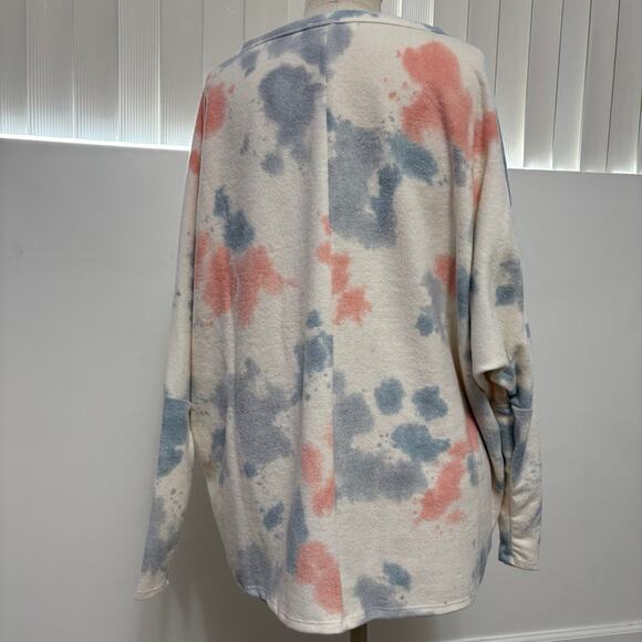 NWT HOPELY Boutique Tie Dye Women's  Long Sleeve Top Large - Picture 3 of 5